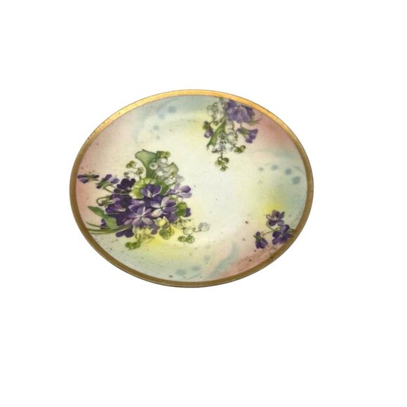 Royal Austria Other - Royal Austria Floral Plate with Gold Trim
